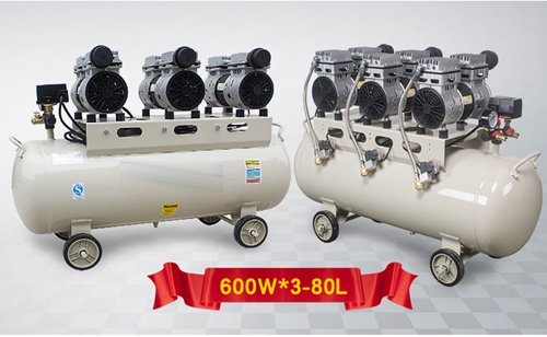 600W - mini alta qualità muta ad alta pressione Sanmin di applicazione AC220V della casa della lavorazione del legno di progettazione di Oilless del compressore d'aria 9L