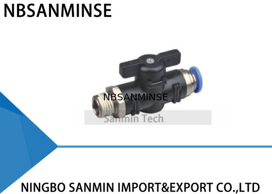 Alta qualità compatta pneumatica Sanmin della valvola a sfera del regolatore del flusso d'aria di BVC mini