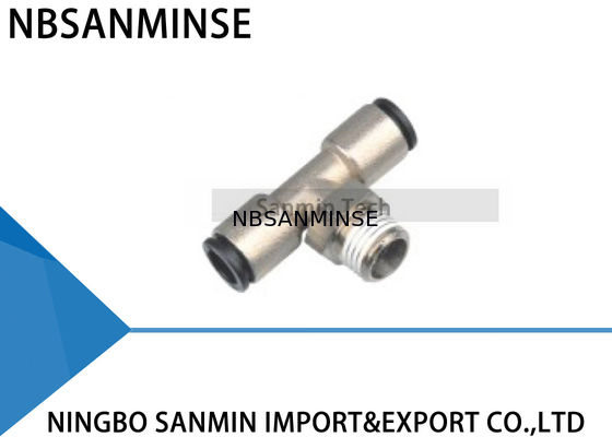 T maschio del ramo di PBP tutto il corpo d'ottone con i montaggi di disinnesto rapido pneumatici dell'aria della manica di plastica