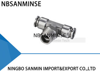 NBSANMINSE SSPT M5 M6 1/8 1/4 3/8 di inserire dell'acciaio inossidabile di 1/2 SS316L il montaggio maschio pneumatico del T del ramo del commestibile