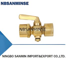 305-DN6 305-DN10 305-DN15 Tappo Manometro a Doppia Testa in Rame con Superficie di Tenuta in Ottone