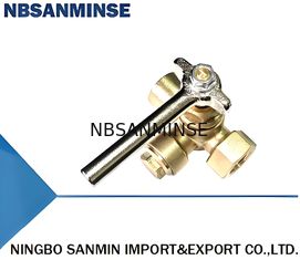 Valvola a tre vie di rame versatile per fili di tubi da 1/2" e applicazioni a pressione nominale di 2,5Mpa