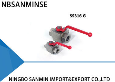 KHB3K SS316 Three Way Hydraulic Ball Valve Corrosion Resistance Normal Temperature