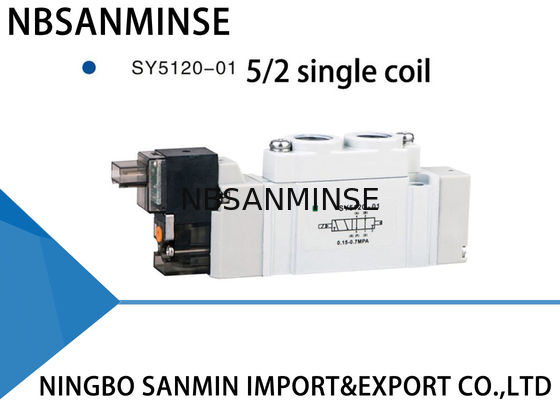 Mini posizione antipolvere pneumatica 5/2 5/3 dell'elettrovalvola a solenoide SY5000 220VAC