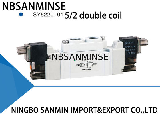 Mini posizione antipolvere pneumatica 5/2 5/3 dell'elettrovalvola a solenoide SY5000 220VAC