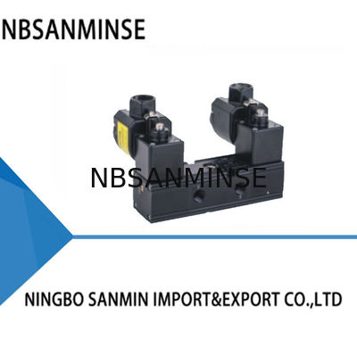 Tipo protetto contro le esplosioni elettrovalvola a solenoide della piastra tubiera di SANMIN pneumatica della guarnizione 0.15-0.8Mpa DC24V 3.5W della bobina 70°C NBR del doppio
