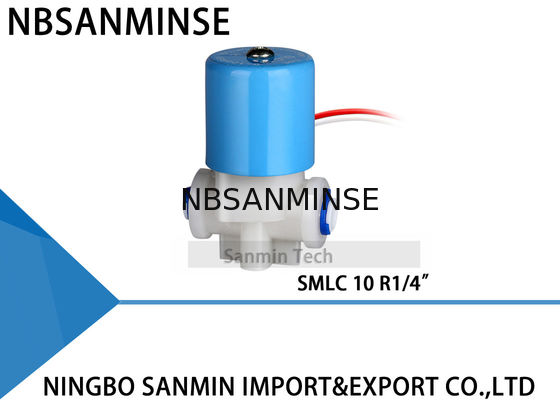 Elettrovalvola a solenoide d'ottone di plastica R ad azione diretta normalmente chiusa 1/4" tubo rapidamente collegato