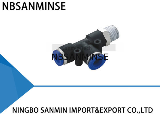 Il compressore d'aria di PST parte il T maschio di funzionamento dei montaggi pneumatici dell'aria del regolatore che misura Sanmin