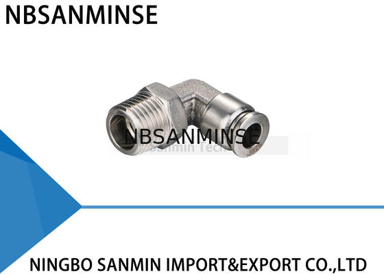 Gomito maschio NBSANMINSE SSPL M5 M6 1/8 dei montaggi pneumatici dell'aria 1/4 di componente di 3/8 di aria di 1/2 SS316L