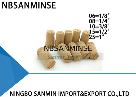 NBSANMINSE D 1/8 1/4 3/8 di 1/2 1 silenziatore d'ottone delle parti di dimensione dello scarico adatto d'ottone pneumatico del silenziatore sulla migliore vendita
