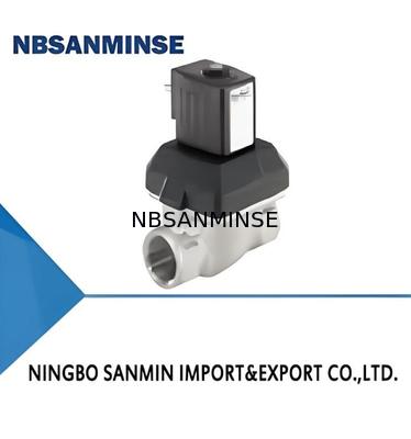 Valvola di diaframma a 2/2-way servoassistita con materiale in acciaio e valvola solenoide in ottone