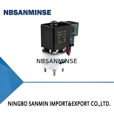 PTFE Solenoid Valve with Max.+60°C Ambient Temperature 5°C~150°C Medium Temperature and M8×1 G1/8 M6 1/4UNF-28 Linkage