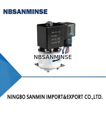 PTFE Solenoid Valve with Max.+60°C Ambient Temperature 5°C~150°C Medium Temperature and M8×1 G1/8 M6 1/4UNF-28 Linkage