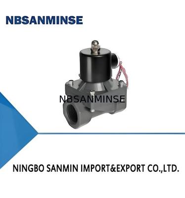 Elettrovalvola ad acqua in PVC con pressione di esercizio 0～1.0MPa, resistenza alla compressione 1.2MPa e temperatura di esercizio -5～50℃