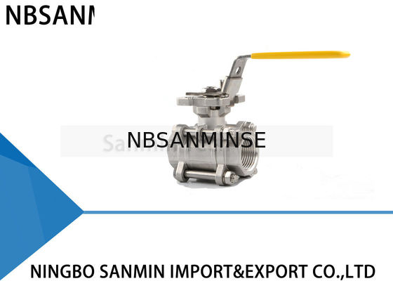 Linea ad alta pressione idraulica a 1 pollici applicazione della tubatura dell'acqua del gas di olio dell'acciaio inossidabile SS316 del WOG della valvola a sfera 1000psi di CF8M