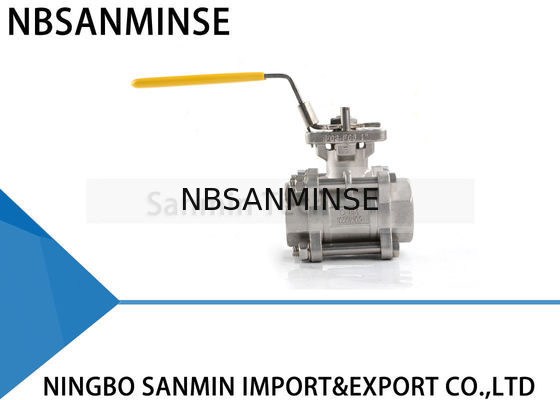 Linea ad alta pressione idraulica a 1 pollici applicazione della tubatura dell'acqua del gas di olio dell'acciaio inossidabile SS316 del WOG della valvola a sfera 1000psi di CF8M