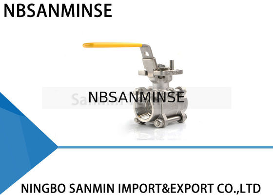 Linea ad alta pressione idraulica a 1 pollici applicazione della tubatura dell'acqua del gas di olio dell'acciaio inossidabile SS316 del WOG della valvola a sfera 1000psi di CF8M