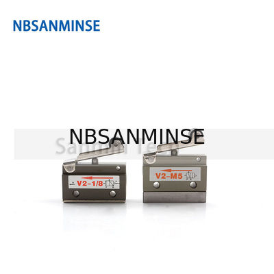 Linea bidirezionale pneumatica di automazione della valvola del rullo della valvola di regolazione di Mechnical dell'aria di modo di NBSANMINSE V2-M5 V2-1/8 2/2