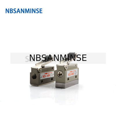 Linea bidirezionale pneumatica di automazione della valvola del rullo della valvola di regolazione di Mechnical dell'aria di modo di NBSANMINSE V2-M5 V2-1/8 2/2