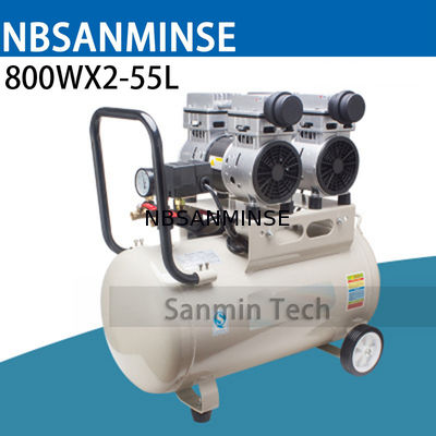 800WX2 - mini alta qualità muta ad alta pressione di applicazione AC220V della casa della lavorazione del legno di progettazione di Oilless del compressore d'aria 55L