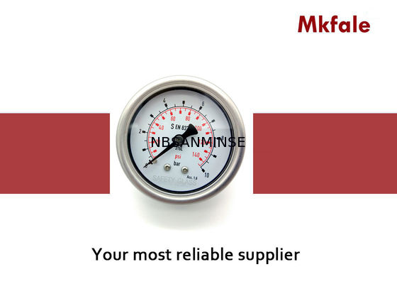 63B / La L liquido a 2,5 pollici ha riempito la saldatura a laser del calibro di pressione del carburante di certificato del CE